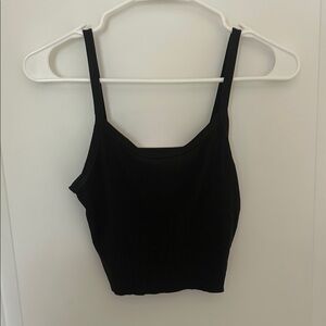 Forever 21 Black Fitted Crop Camisole